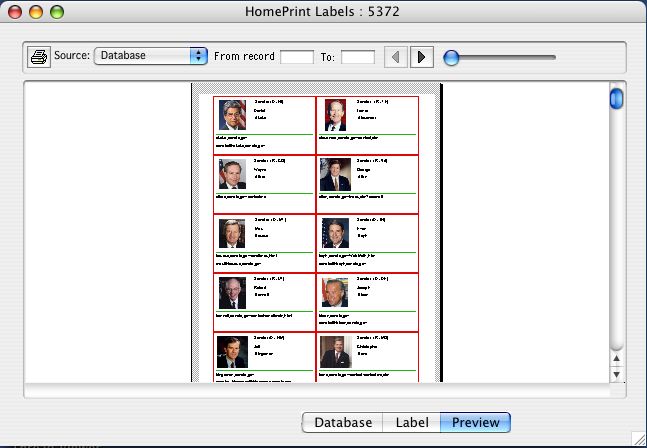 printing labels on a mac